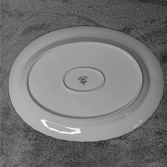 ROYAL SWIRL Fine China of Japan 14" Oval Serving Turkey Platter Gray Silver #2 - Picture 6 of 8